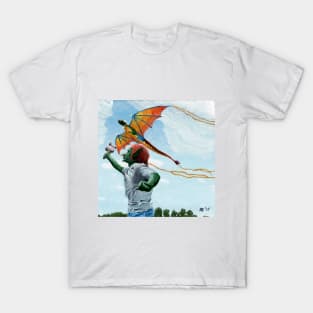 Goblin Flying Dragon Kite Realistic Art T-Shirt